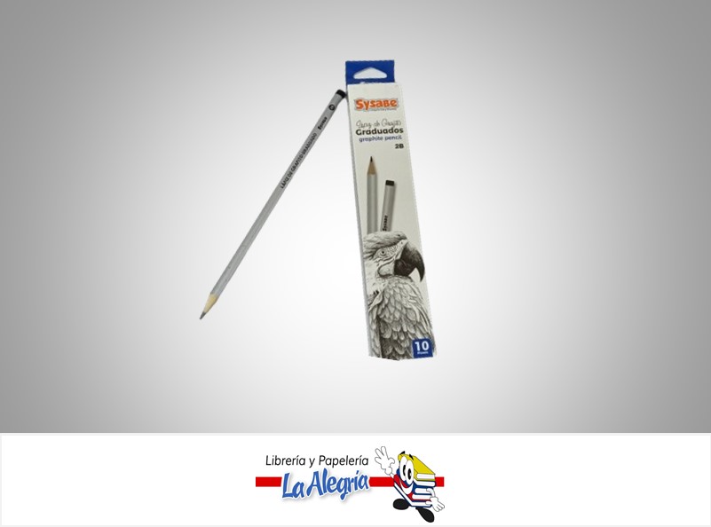 LAPIZ  DE GRAFITO GRADUADOS 2B UND MARCA SYSABE