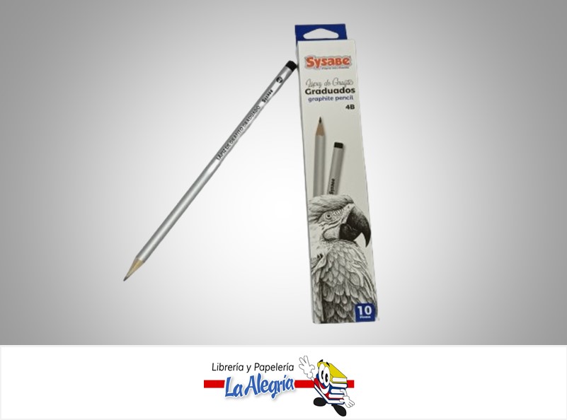 LAPIZ  DE GRAFITO GRADUADOS 4B UND MARCA SYSABE