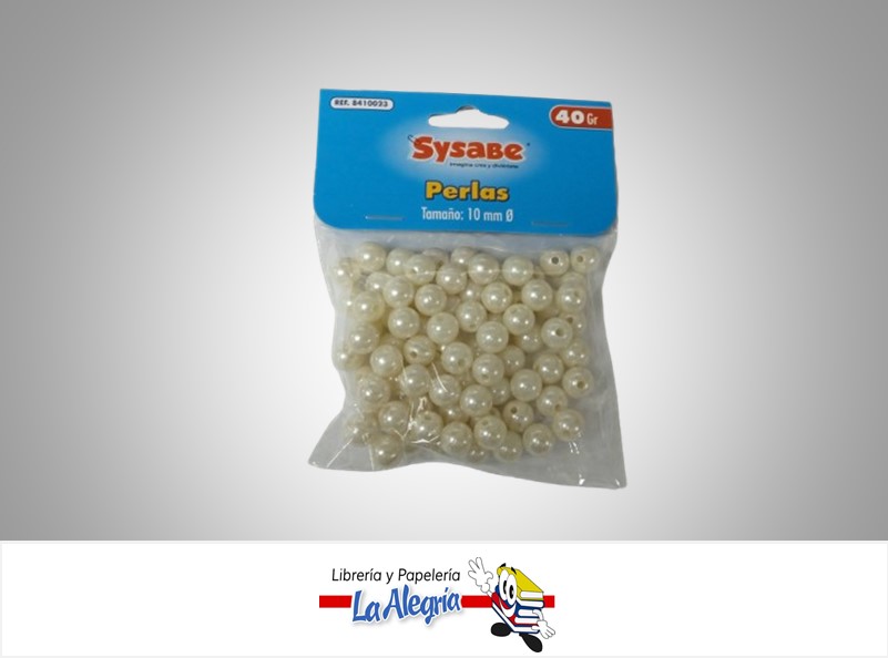 PERLAS 8410023 10MM ø PAQ 40 Grs. MARCA SY SABE