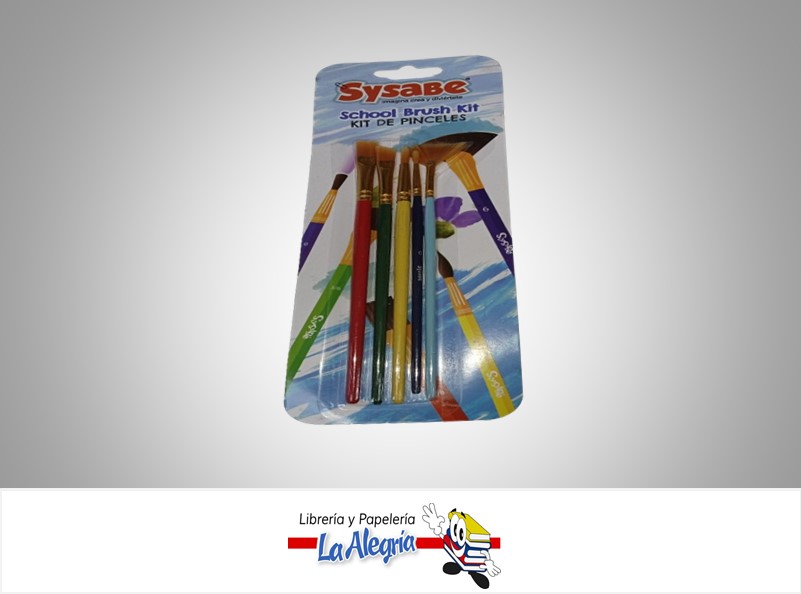 PINCEL ESCOLAR 08010012 PAQ 5 PZA MARCA SYSABE