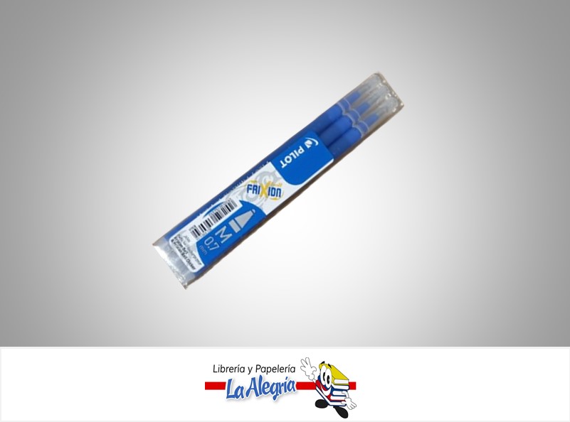 REPUESTO BOLIGRAFO PILOT FRIXION 0.7MM AZUL PAQ 3 UND MARCA PILOT