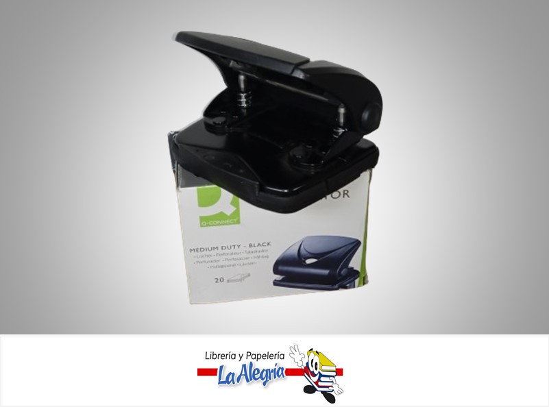 PERFORADORA 2 HUECOS 20 HOJAS KF01234 MARCA Q-CONNECT