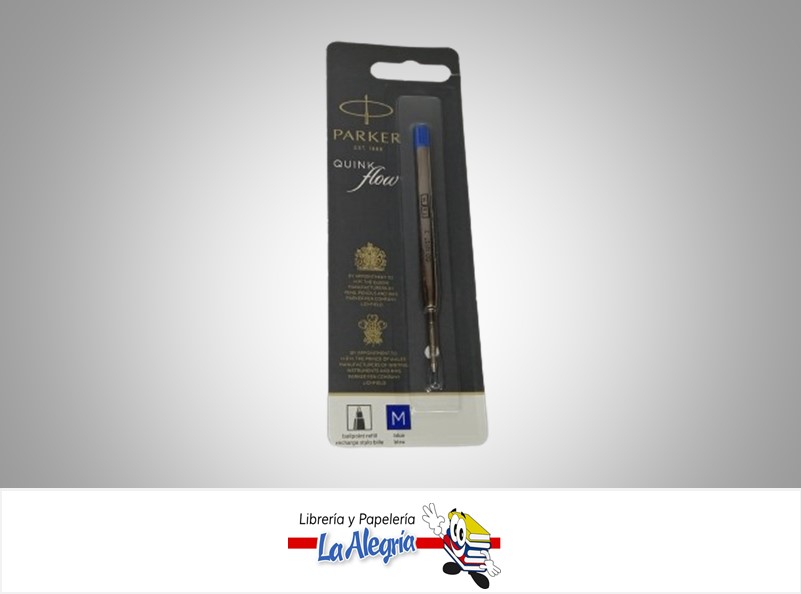 REPUESTO BOLIGRAFO PARKER QUINK FLOW 1.0MM MEDIO AZUL MARCA PARKER