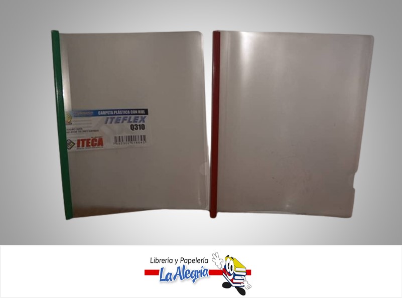 CARPETA PLASTICA CON BARRA Q310 CARTA MARCA ITECA