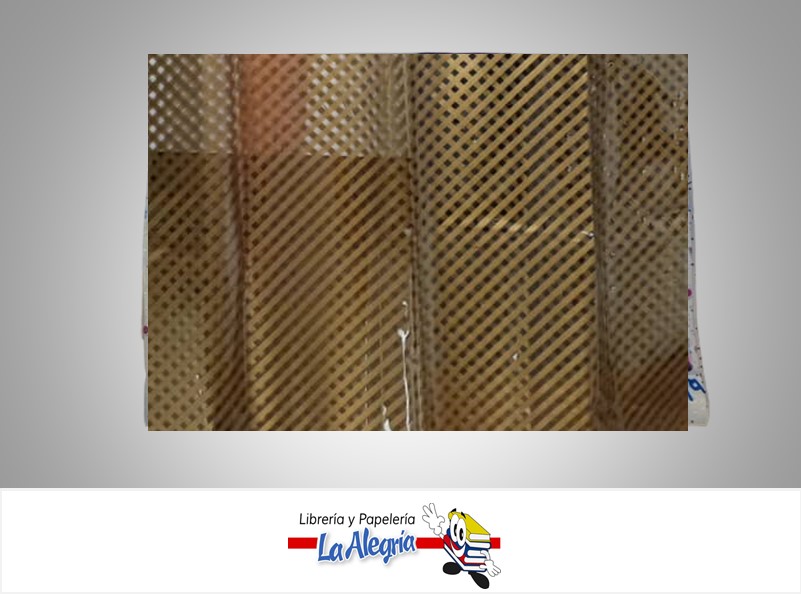 PAPEL CELOFAN ESTAMPADO DORADO 50x70 CM UND MARCA ITECA