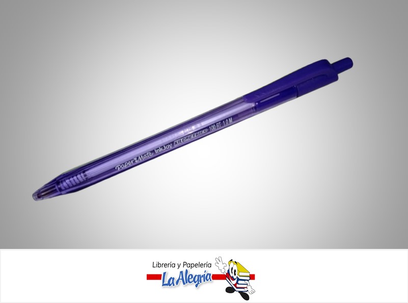 BOLIGRAFO KILOMETRICO 100 RT INJOY 1.0MM MORADO UND MARCA PAPER MATE