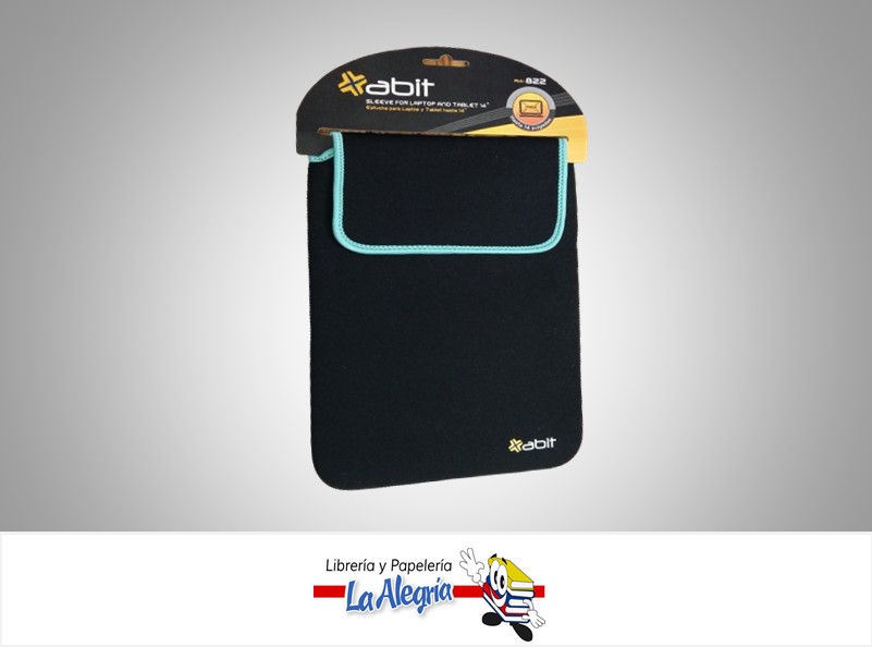 PORTALAPTOP-TABLET 822; 14" ULTRA DELGADO NEGRO-AZUL MARCA ABIT