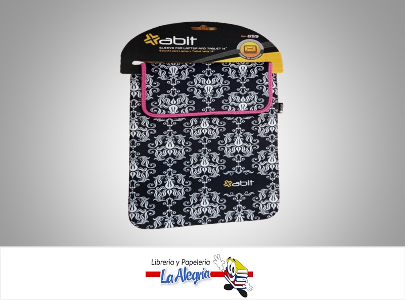 PORTALAPTOP-TABLET 859; 14" ULTRA DELGADO BALANCO-NEGRO-ROSADO MARCA ABIT