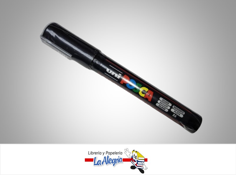 MARCADOR ACRILICO PC-5M MEDIO 1.8-2.5MM PLATA MARCA POSCA