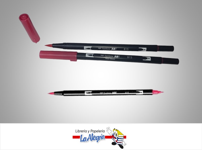 MARCADOR DOBLE PUNTA ABT 815 A BASE DE AGUA ROJO UND MARCA TOMBOW