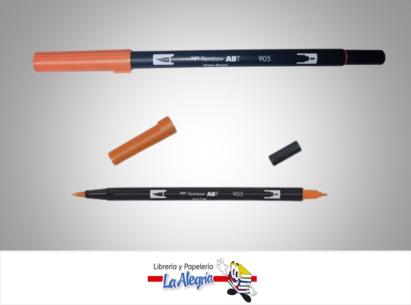 MARCADOR DOBLE PUNTA ABT 905 A BASE DE AGUA NARANJA UND MARCA TOMBOW