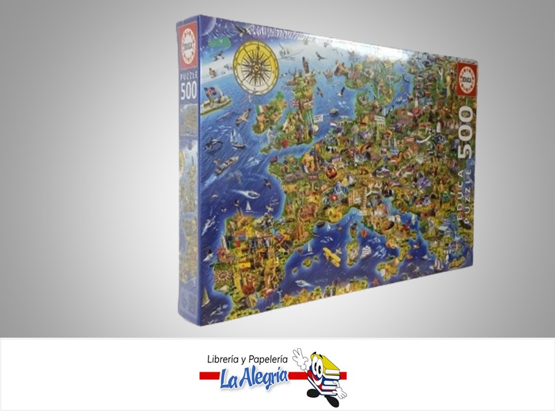 ROMPECABEZA MAPA DE EUROPA 17962; 500 PZ MARCA EDUCA