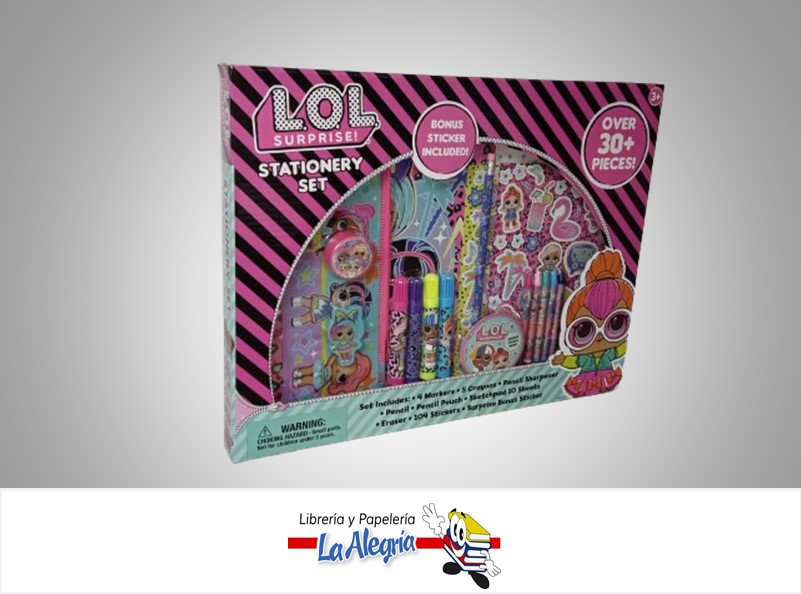 L.O.L. STATIONERY SET 707475LOL BOX 30PZA MARCA MGA