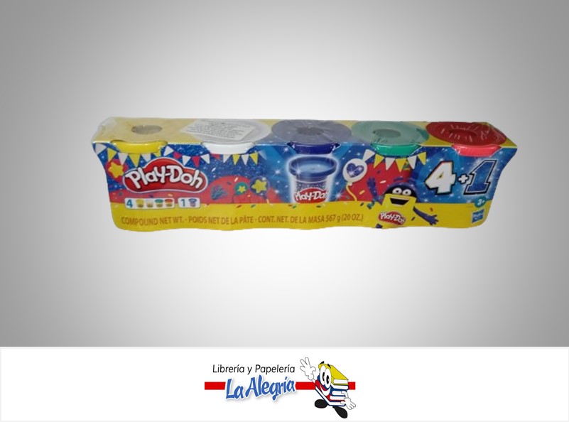 MASA MOLDEABLE SAPHIRE CELEBRATION F18485L00 PLAY-DOH PAQ 5 PZA MARCA HASBRO