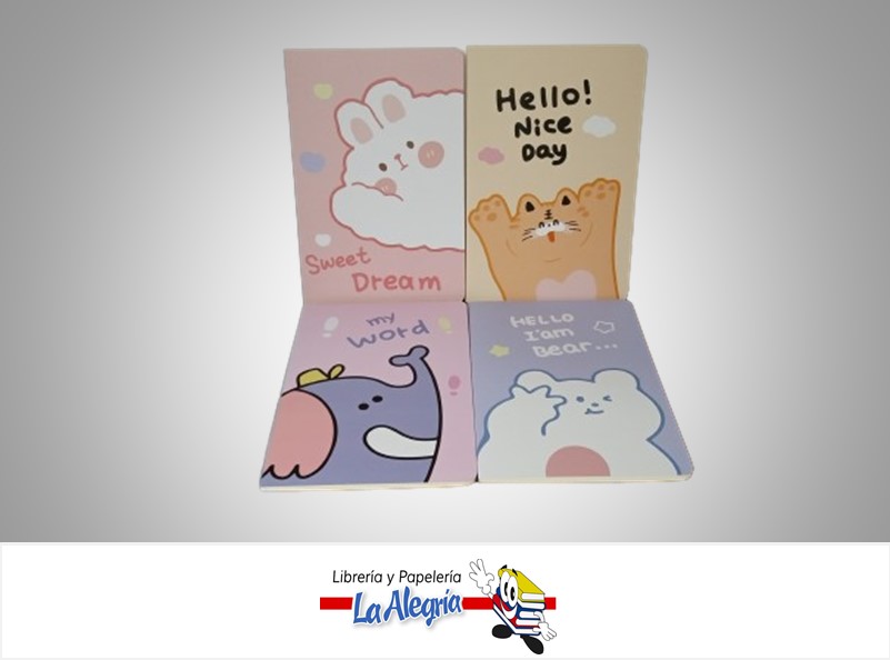 LIBRETA DE NOTA MASCOTAS BLA599781 14.5X21CM MARCA MIKIREI