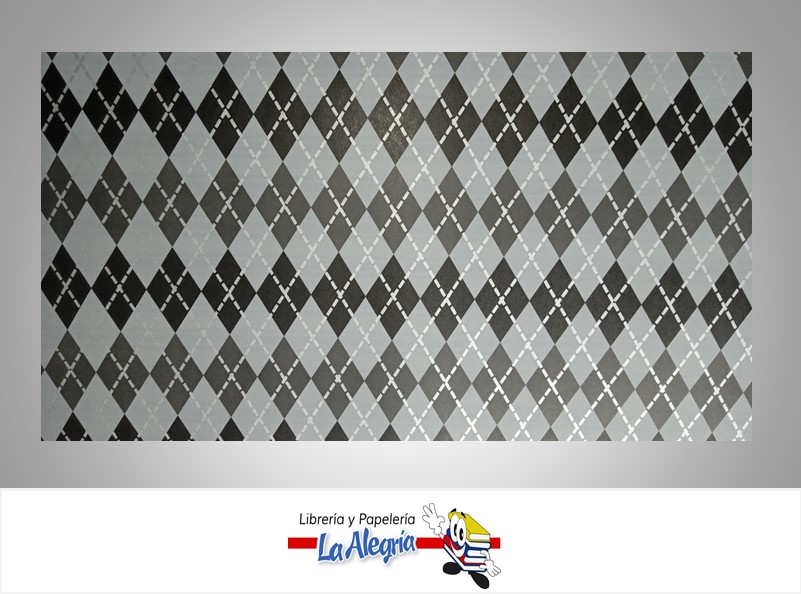 PAPEL DE REGALO DIAMANTE 66X46 CM NEGRO UND MARCA PAPURRI