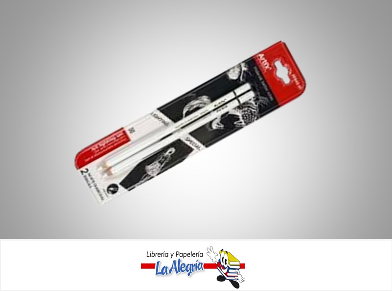 LAPIZ CARBONCILLO BLANCO PP842-01 PAQ 2UND MARCA MP