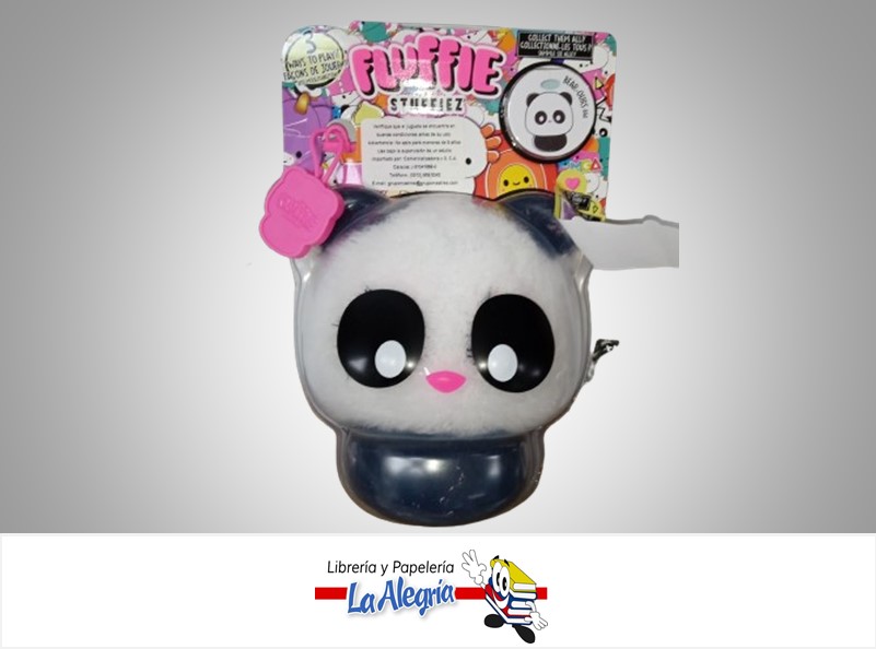 PELUCHE FLUFFIE STUFFIEZ PANDA BEAR.OURS-BARS 594215EUC MARCA KOMCED