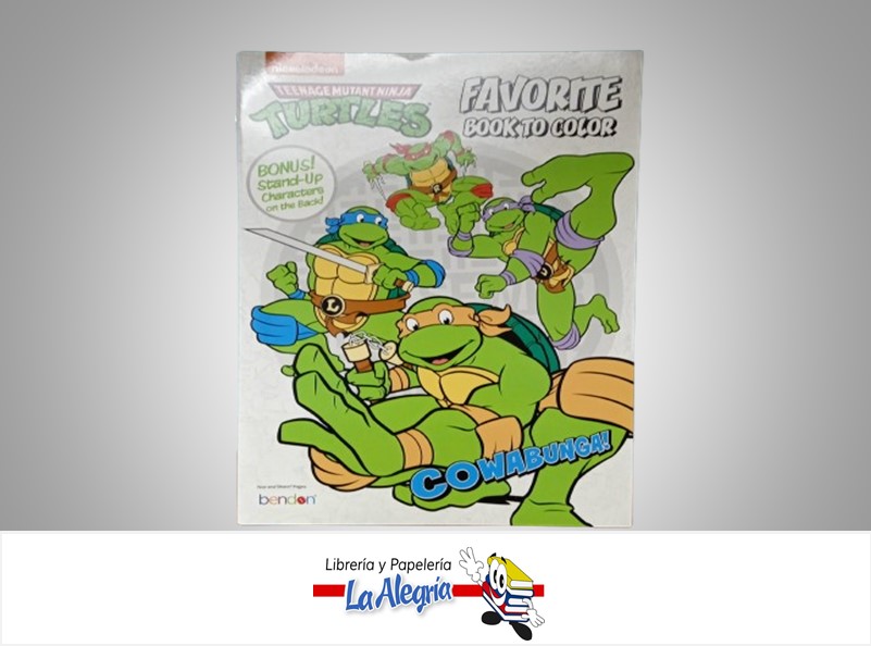 LIBRO COLOREAR TORTUGAS NINJAS TEMATICA LIBRO COLOREAR AUTOR BENDON