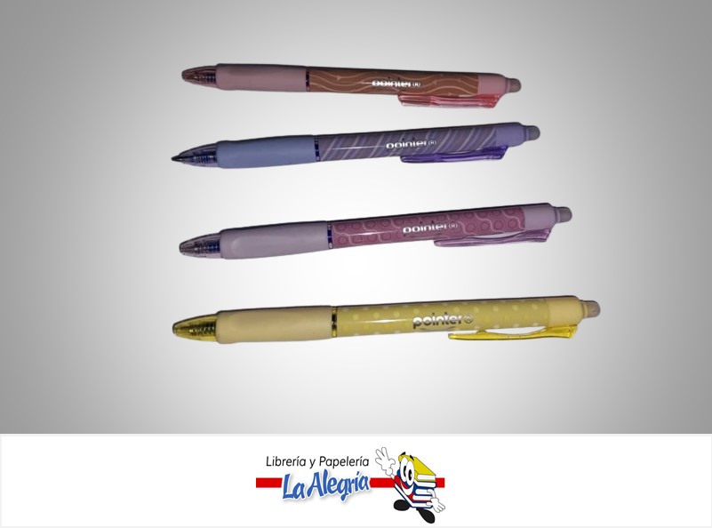 BOLIGRAFO RETRACTIL BORRABLE EGP-2398 AZUL UND MARCA POINTER