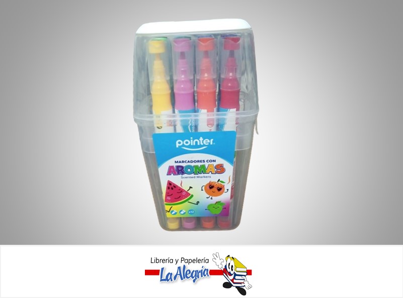 MARCADORES CON AROMA WC-23101; PAQ 12 UND MARCA POINTER
