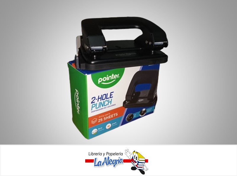 PERFORADORA 2 HUECOS 25 HOJAS PU2125 MARCA POINTER