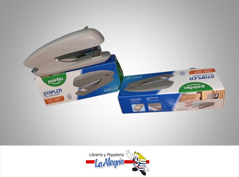ENGRAPADORA PLASTICA ST-2356-C 24/6-26/6 PASTEL MARCA POINTER