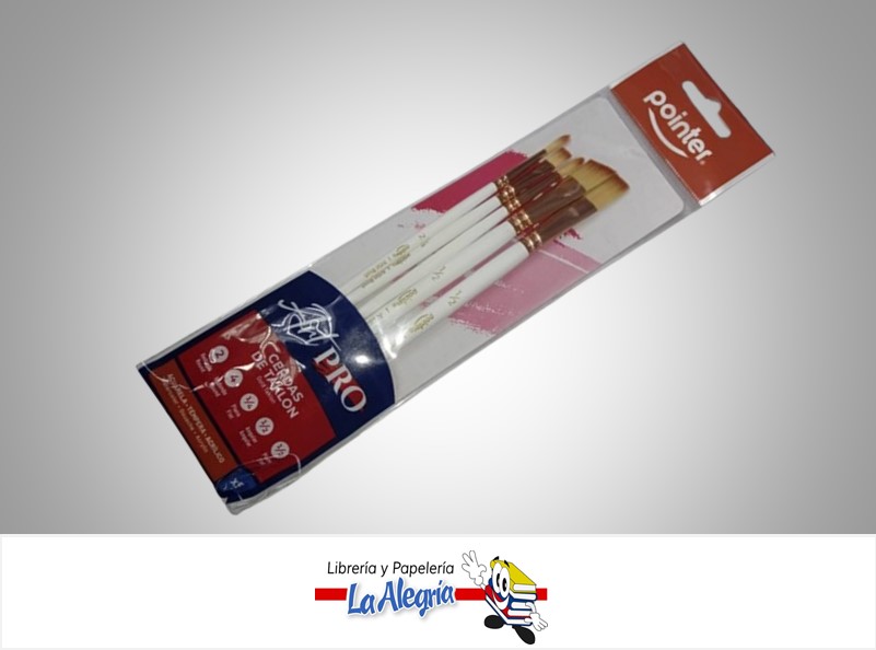 PINCEL ARTPRO TAKLON BK0825 SET 5 PZAS MARCA POINTER