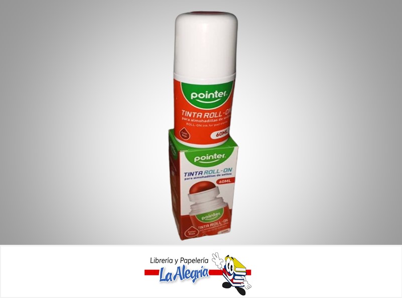 TINTA PARA ALMOHADILLA ROLL ON INK-60-RD ROJA 60ML MARCA POINTER INK-60-RD