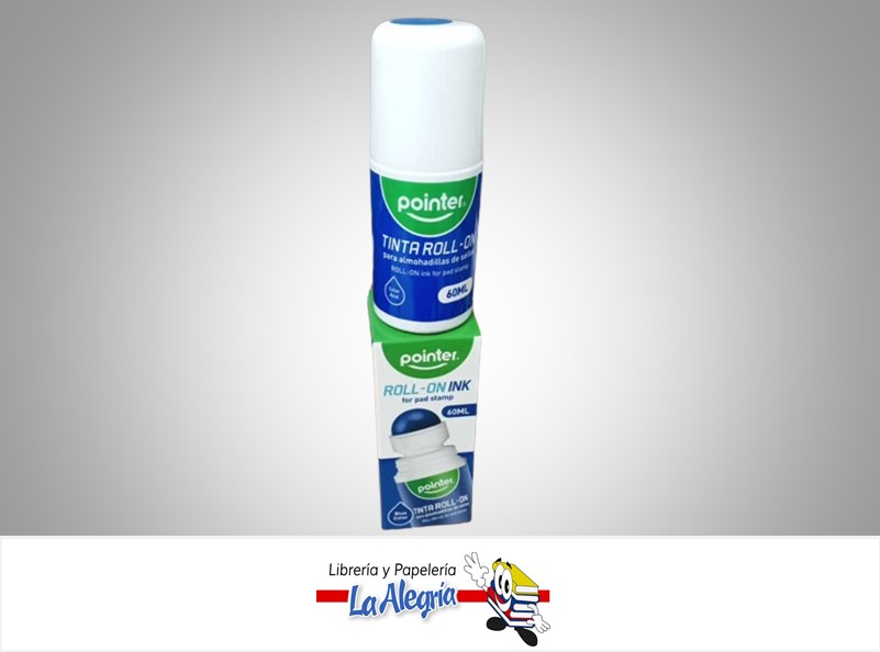 TINTA PARA ALMOHADILLA ROLL ON INK-60-BU AZUL 60ML MARCA POINTER INK-60-BU