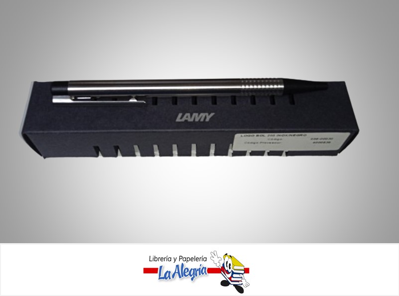 BOLIGRAFO LOGO 205 INOXIDABLE NEGRO 056-00030 MARCA LAMY