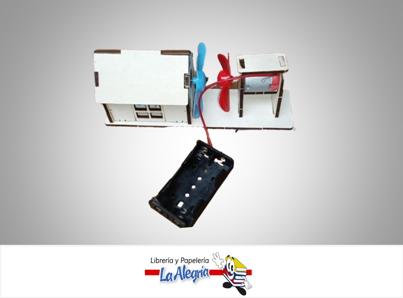 CASA DE ENERGIA EOLICA N°1 JUGUETE DIDACTICO ARMABLE DE MADERA MARCA SHENZHEN FENGBIN