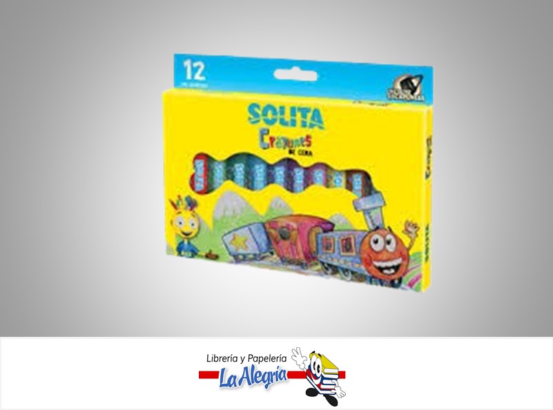 CREYON DE CERA CON SACAPUNTAS 12 UND MARCA SOLITA