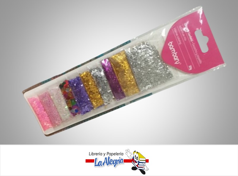 ESCARCHA Y CONFETI EN SOBRE 390-0180/001 COLOR SURTIDO PAQ 10 UND MARCA BAMBARY