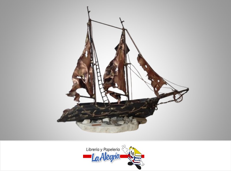 ESCULTURA BARCO GALERA BRONCE MARCA ARTE DURANTE