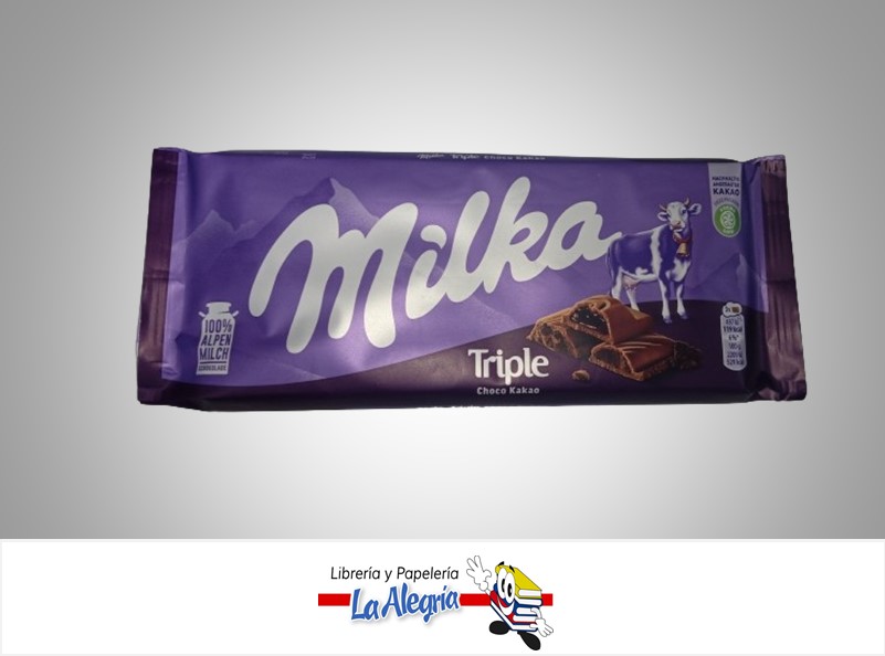 CHOCOLATE TRIPLE CHOCOLATE 100GR UND MARCA MILKA