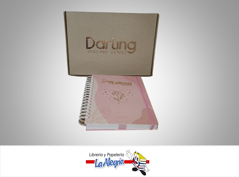 AGENDA 24-25 SOY EXITOSA ESPIRAL CON STICKERS ESPIRAL 28.5X22CM MARCA DARLING