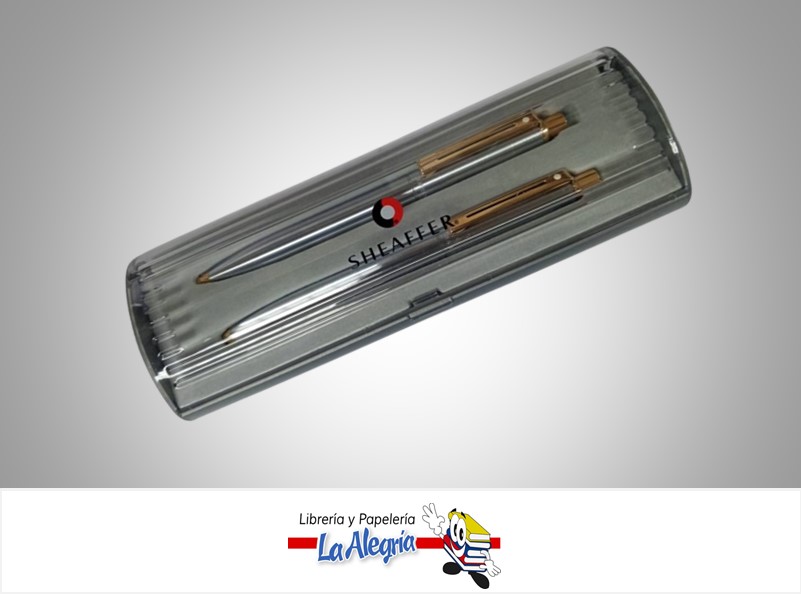 BOLIGRAFO RETRACTIL Y PORTAMINA SENTINEL BRUSH CHROME GT UND MARCA SHEAFFER