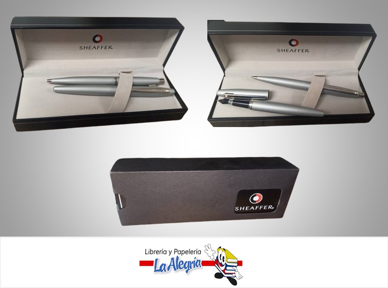 BOLIGRAFO Y PLUMA FUENTE 9181-0 PLATEADO MARCA SHEAFFER