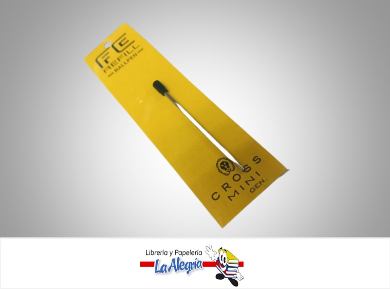 REPUESTO BOLIGRAFO GENERICO TIPO CROSS MINI METAL NEGRO UND MARCA REFILL