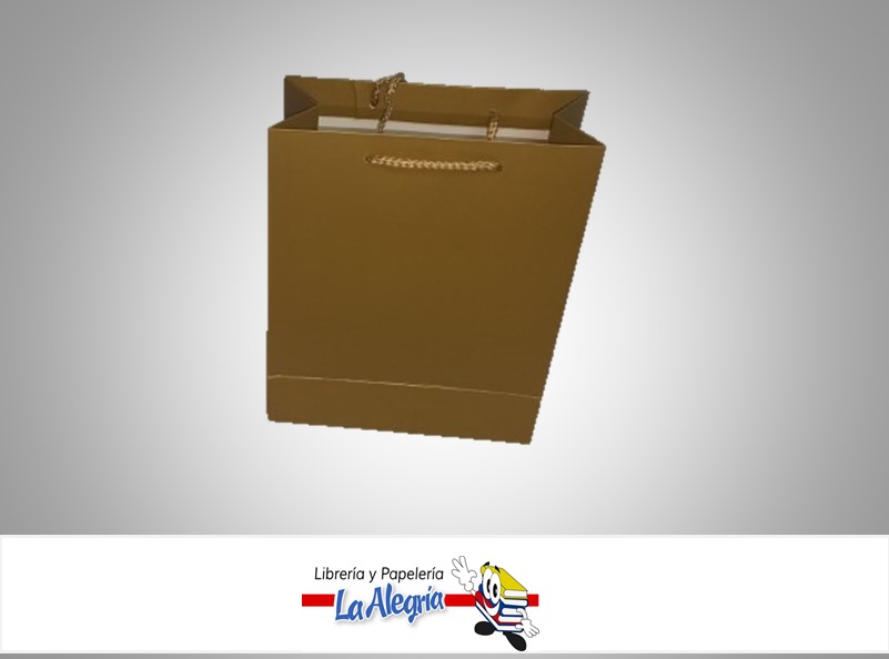 BOLSA DE REGALO PEQUEÑA MATE 16X22X8 CM UND MARCA S/M