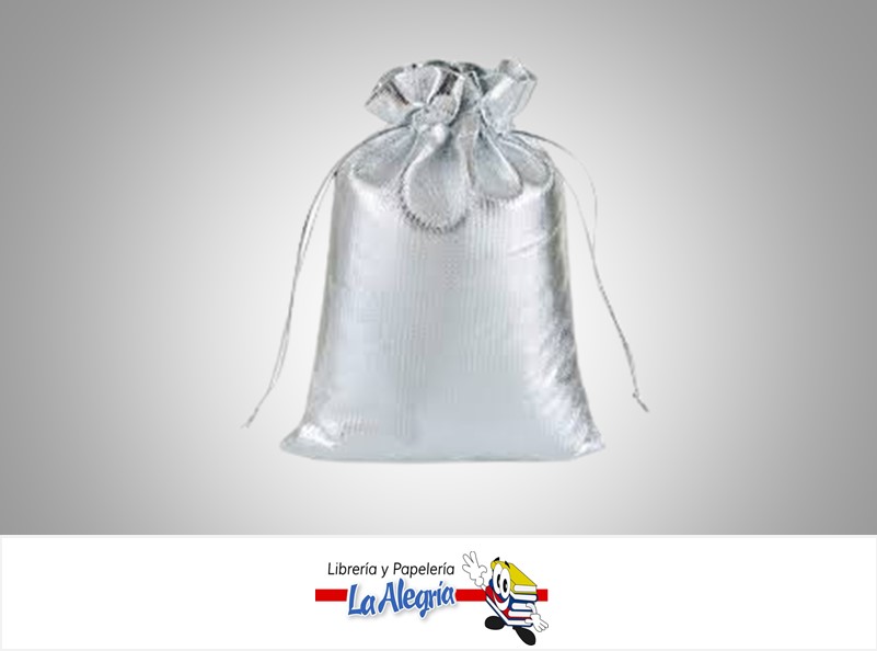 BOLSA DE REGALO ORGANZA 18X12,5CM PLATA UND MARCA POINTER