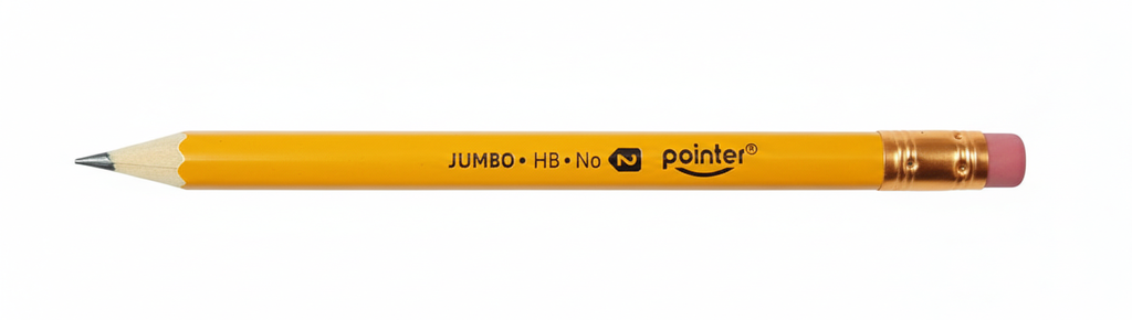 LAPIZ DE GRAFITO TUTOR JUMBO 3.5 MM PREESCOLAR UND MARCA POINTER