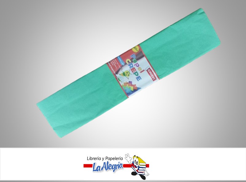 PAPEL CREPE 50X200 CM VERDE AGUAMARINA UND MARCA CRISVI