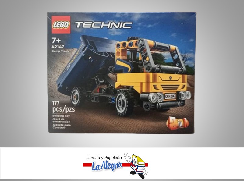 JUEGO DIDACTICO LEGO 42147; 177 PIEZAS DUMP TRUCK MARCA LEGO