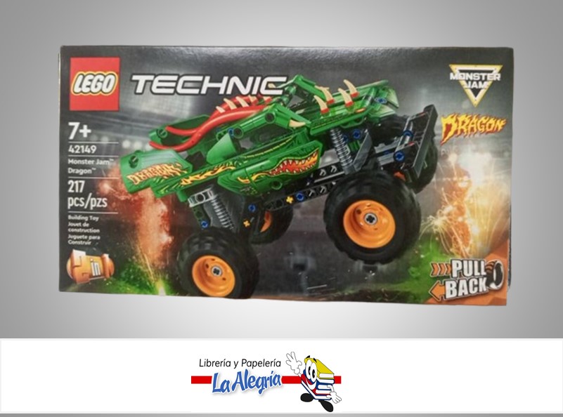 JUEGO DIDACTICO LEGO 42149; 217 PIEZAS MONSTER JAM DRAGON MARCA LEGO