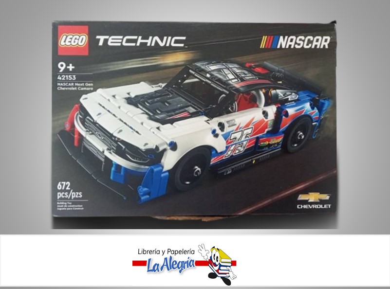 JUEGO DIDACTICO LEGO 42153; 672 PIEZAS CHEVROLET CAMARO NASCAR MARCA LEGO