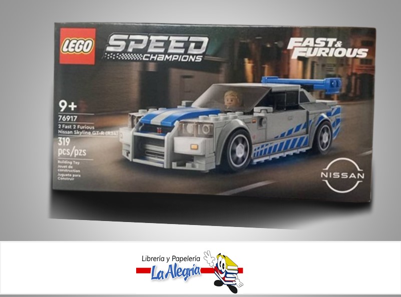 JUEGO DIDACTICO LEGO 76917;  319 PIEZA 2 FAST 2 FURIOUS NISSAN SKYLINE GT-R (R34) MARCA LEGO