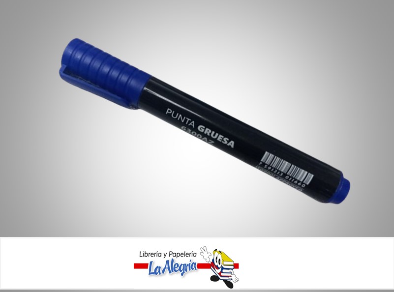 MARCADOR PERMANENTE 6300AZ PUNTA GRUESA AZUL UND MARCA SYSABE