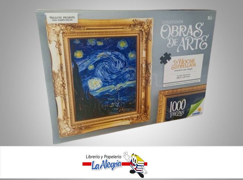 ROMPECABEZA OBRAS DE ARTE COLECCION DE ARTE CIELO ESTRELLADO 1000 PZA MARCA RONDA